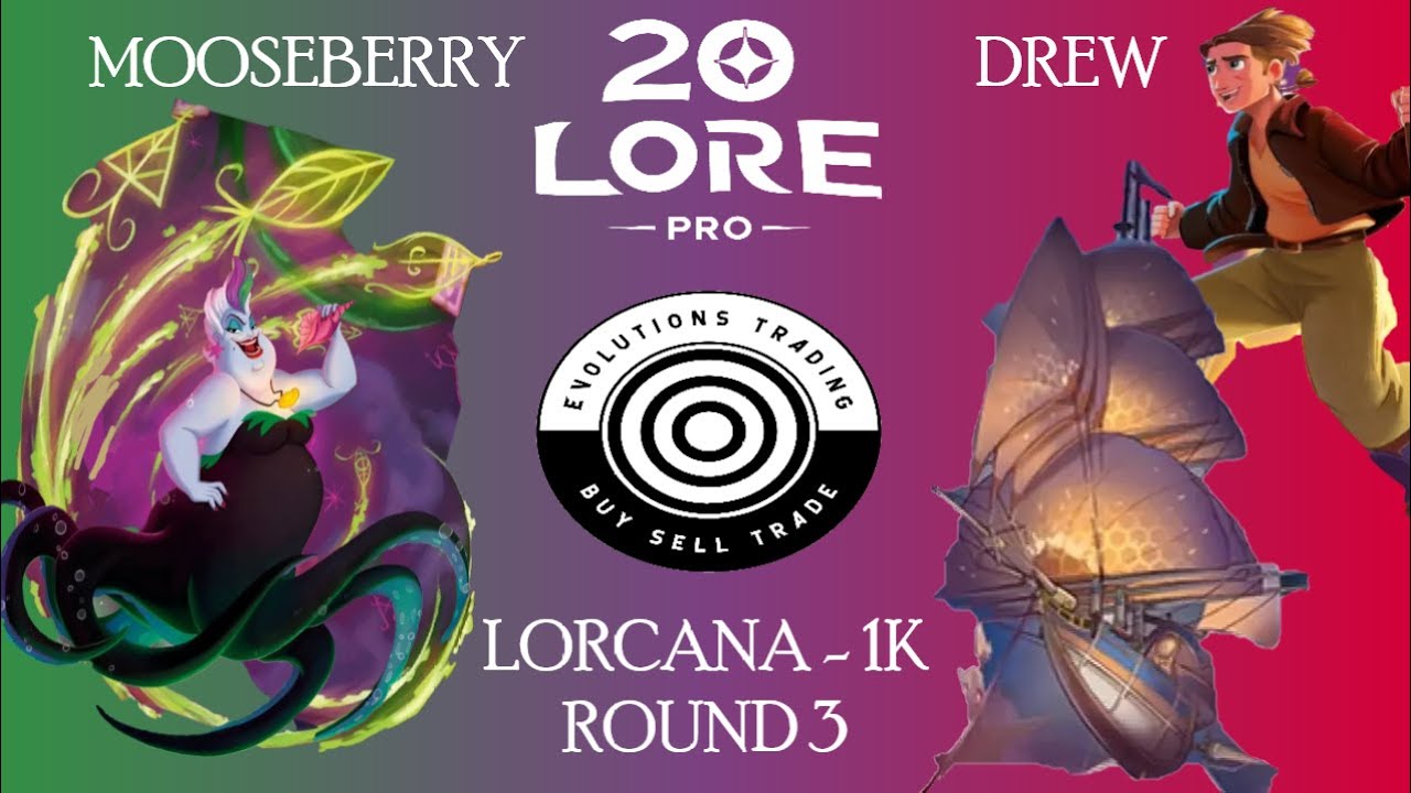 Amethyst Emerald Vs. Ruby Amethyst - Into The Inklands Lorcana 1K Round 3 - Evolutions Trading