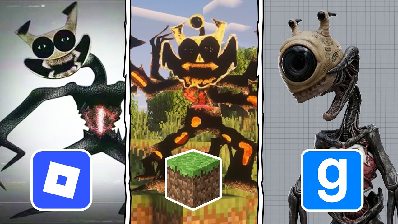 Roblox vs Minecraft vs Garry's Mod - Luster Stalker Chase Test