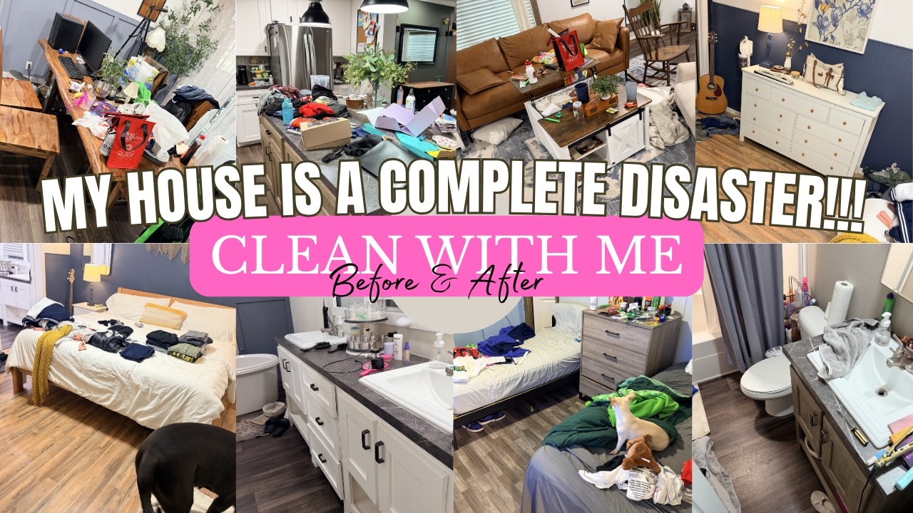 WHOLE HOUSE | COMPLETE DISASTER | CLEAN WITH ME | BEFORE AND AFTER 2.0