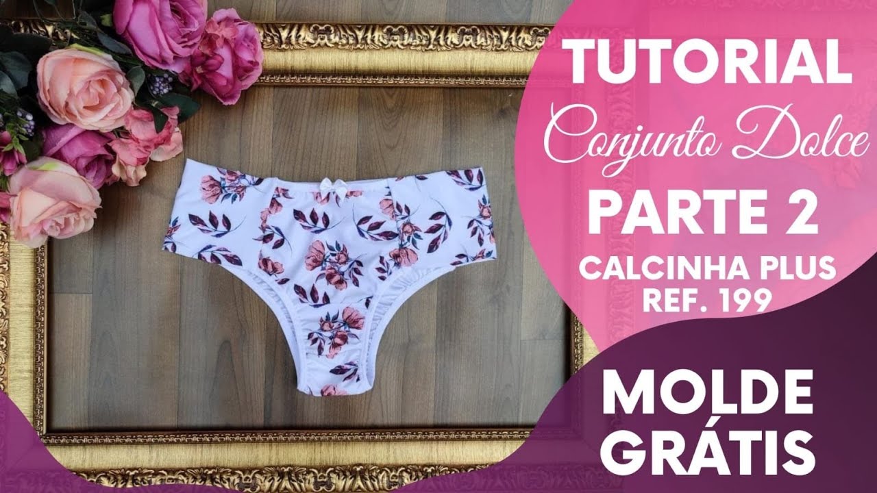 #MoldeGrátis Calcinha Plus Size Ref 1992