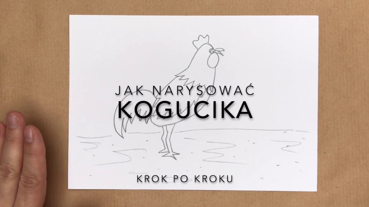 RYSOWANKA Jak narysować kogucika krok po kroku, easydrawing