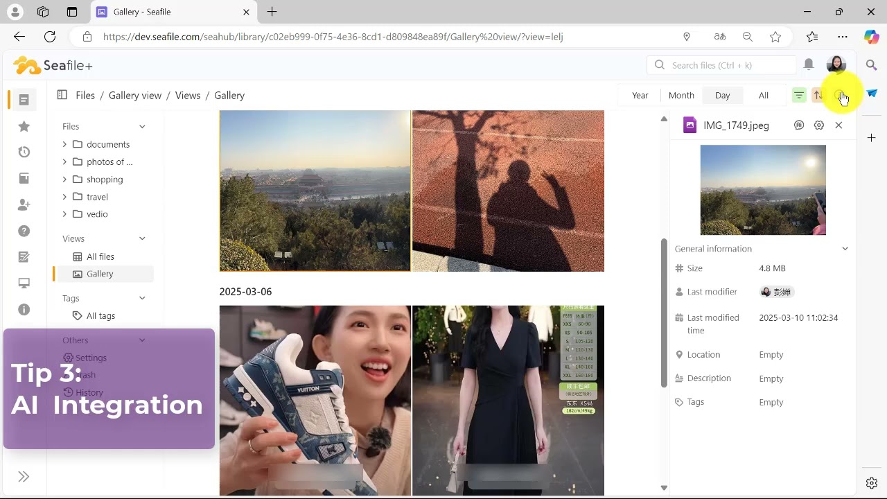 Seafile 13.0 feature preview --- Managing your media files with Rich Properties and AI