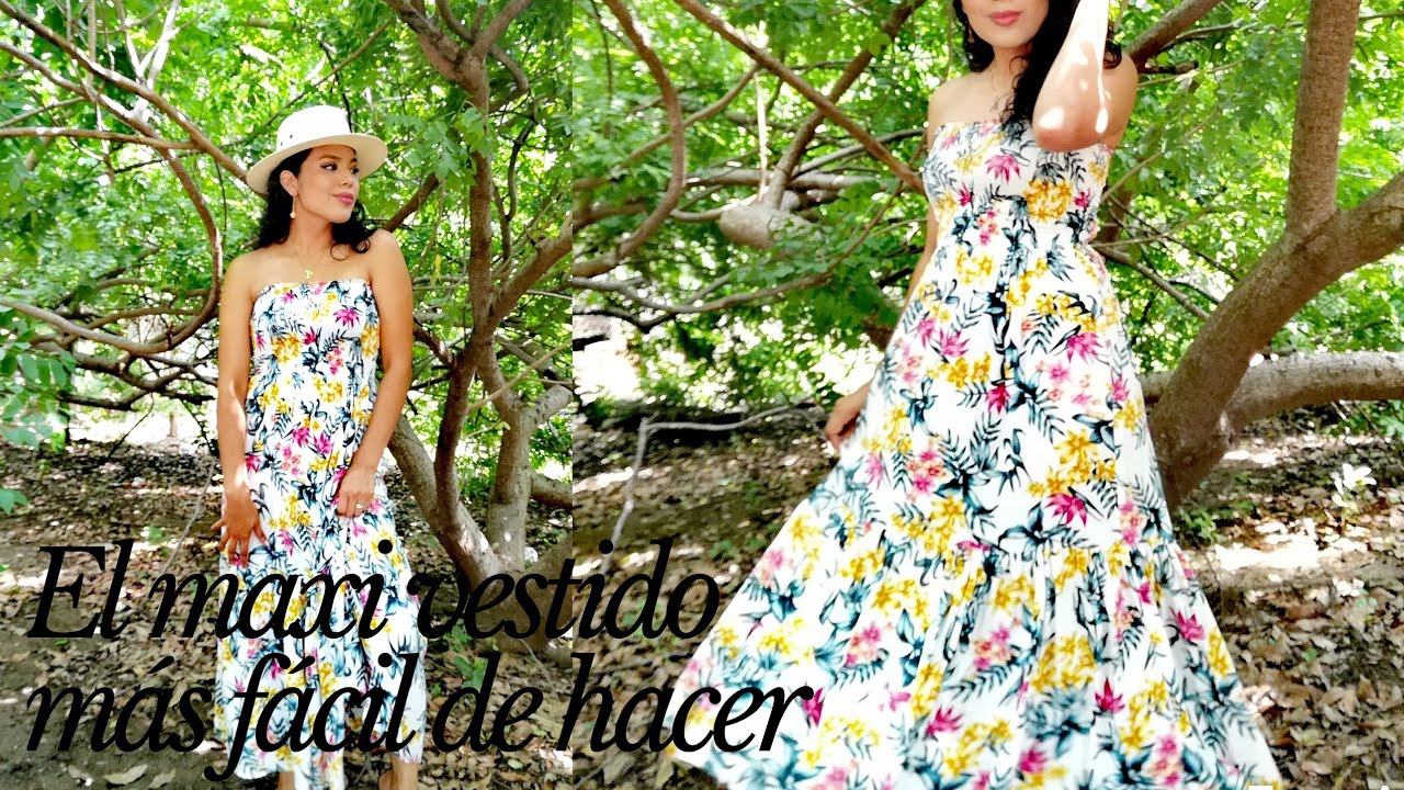 Como hacer un vestido en tres pasos (Maxi vestido el más facil de hacer!)
