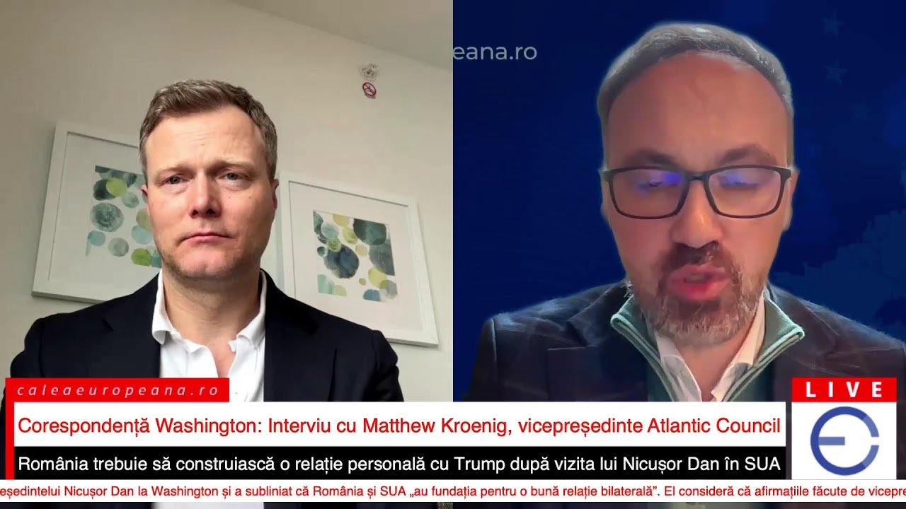 VIDEO INTERVIU | Matthew Kroenig (Atlantic Council), după vizita lui Nicușor Dan în SUA