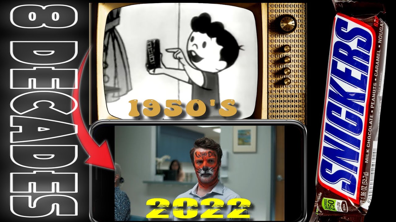 8 Snickers Commercials From 8 Different Decades (1950's-Present)