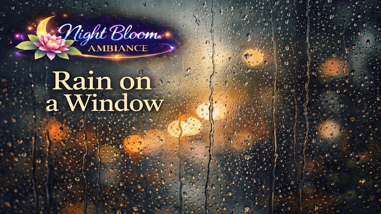 Rain on a Window - No Ads - Black Screen - Gentle Night Rain for Deep Sleep & Relaxation 🌧️