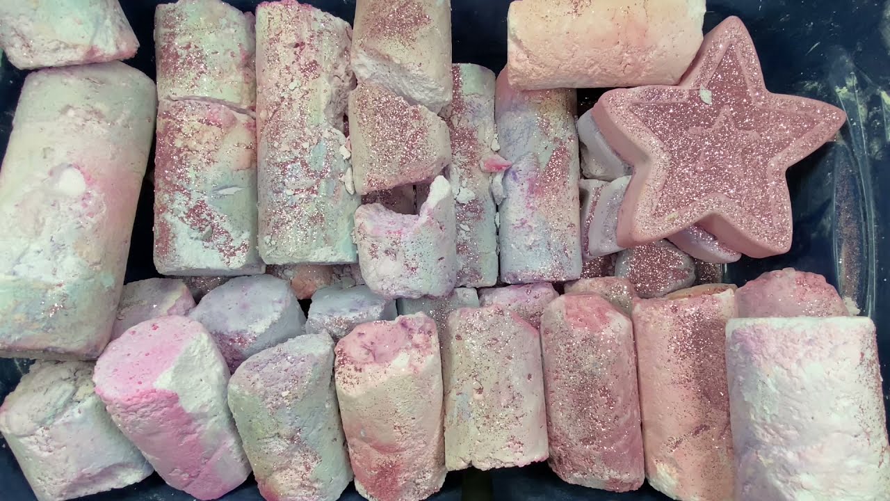 Powdery Gym Chalk Star & Cylinder ~ Mass Crush ~ #powderygymchalk ~ Dusty Crumble ~ UnrulyGirl Asmr