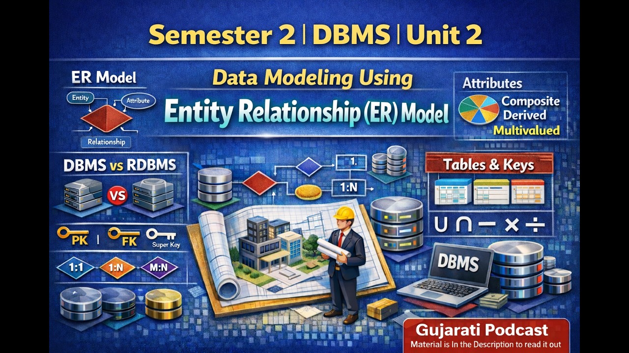 Sem 2 DBMS Unit 2 Data Modeling Using Entity Relationship (ER) Model | Complete Theory