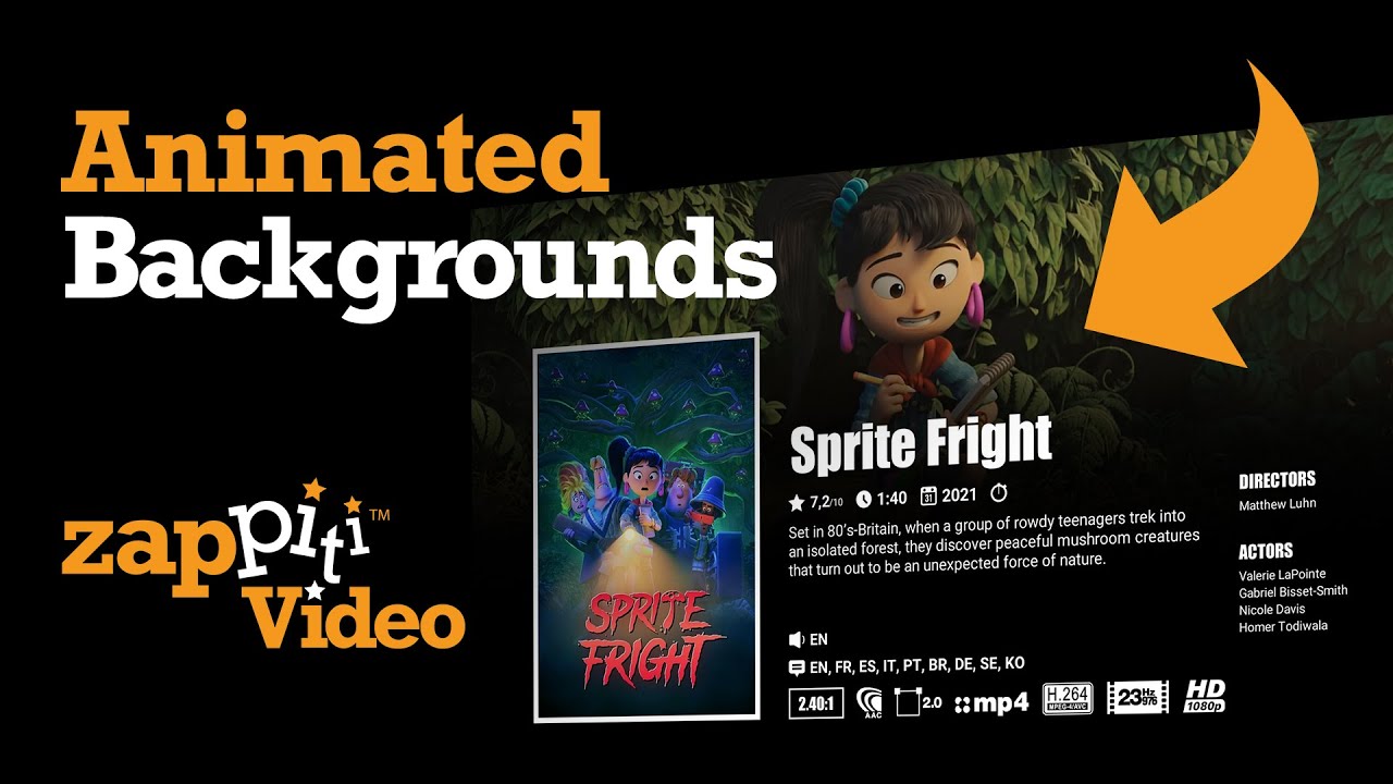 Zappiti Video: Animated Backgrounds, Widescreen mode and Top Banners
