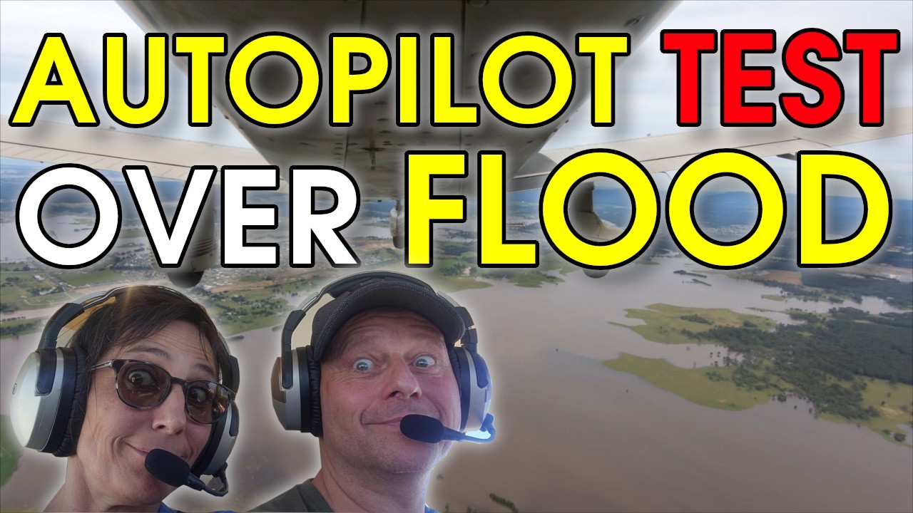 Testing our brand new autopilot - Garmin GFC-500 while flying over flooded Maitland in NSW Australia