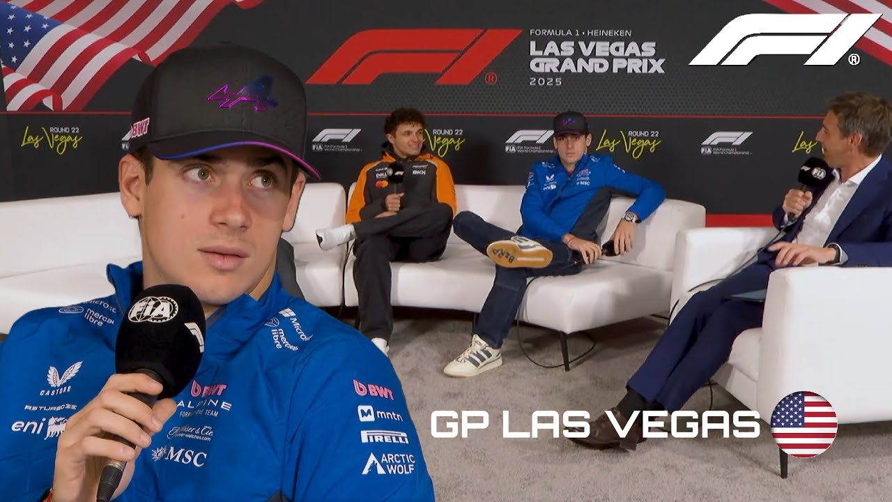 FRANCO COLAPINTO🇦🇷 LANDO NORRIS y OCON CONFERENCIA OFICIAL COMPLETA F1 en GP LAS VEGAS 🇺🇸 2025