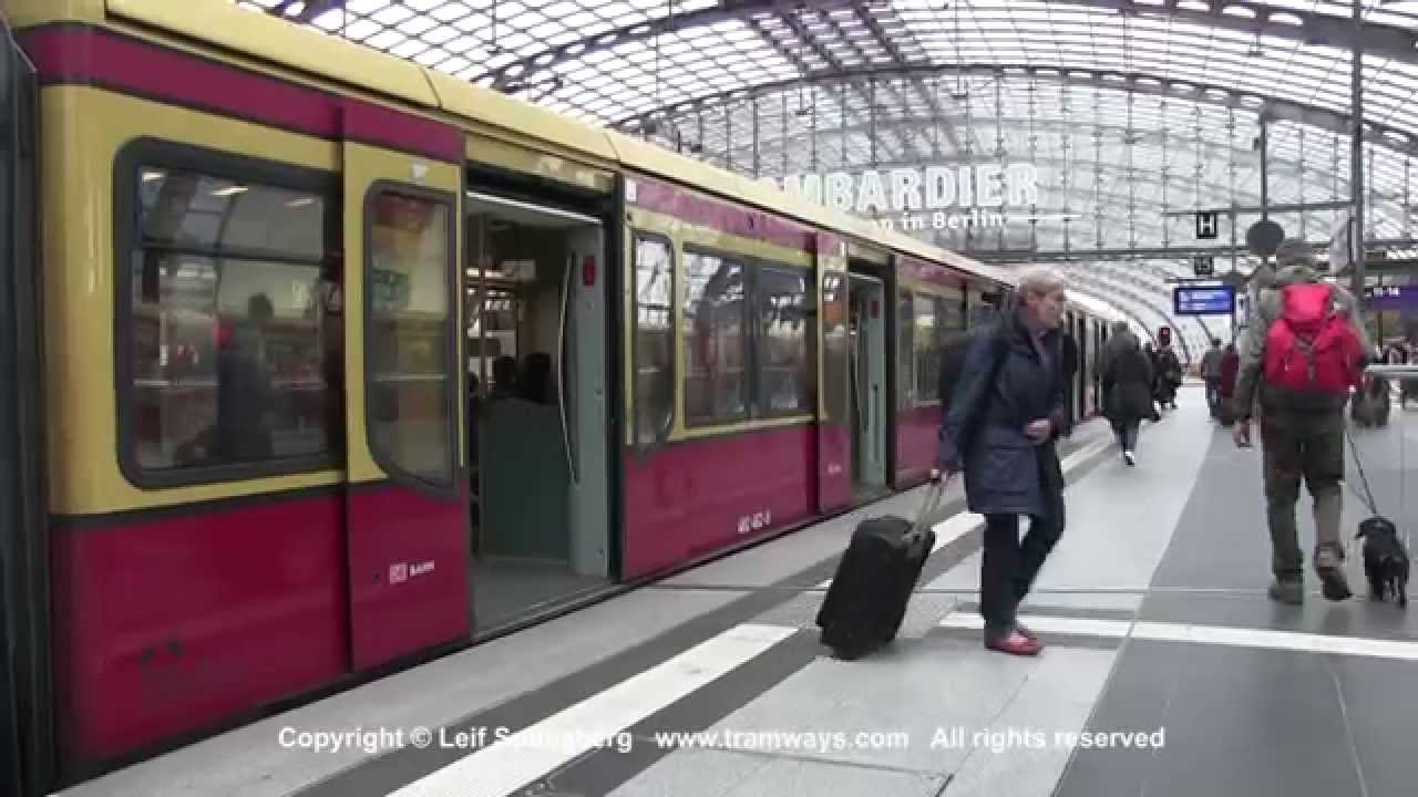 S-Bahn Berlin trains at Berlin Hauptbahnhof, Berlin, Germany