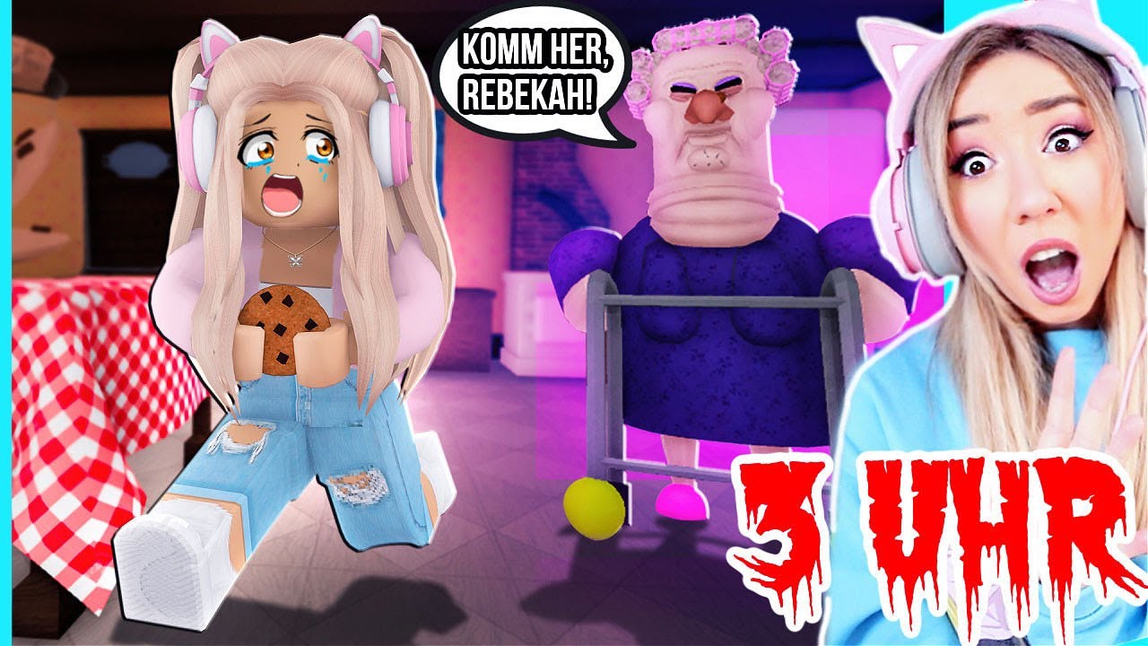 ESSE niemals KEKSE von FRECHEN OMA um 3 Uhr Nachts vor Halloween (Noob in Grumpy Granny Roblox)