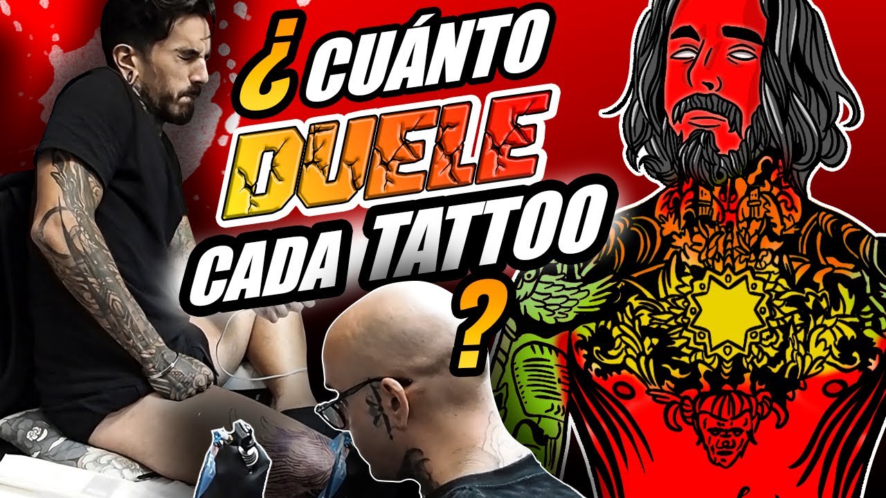 ¿CUÁNTO DUELE un TATUAJE? ZONAS de DOLOR EXPLICADAS del 1 al 10 🤕