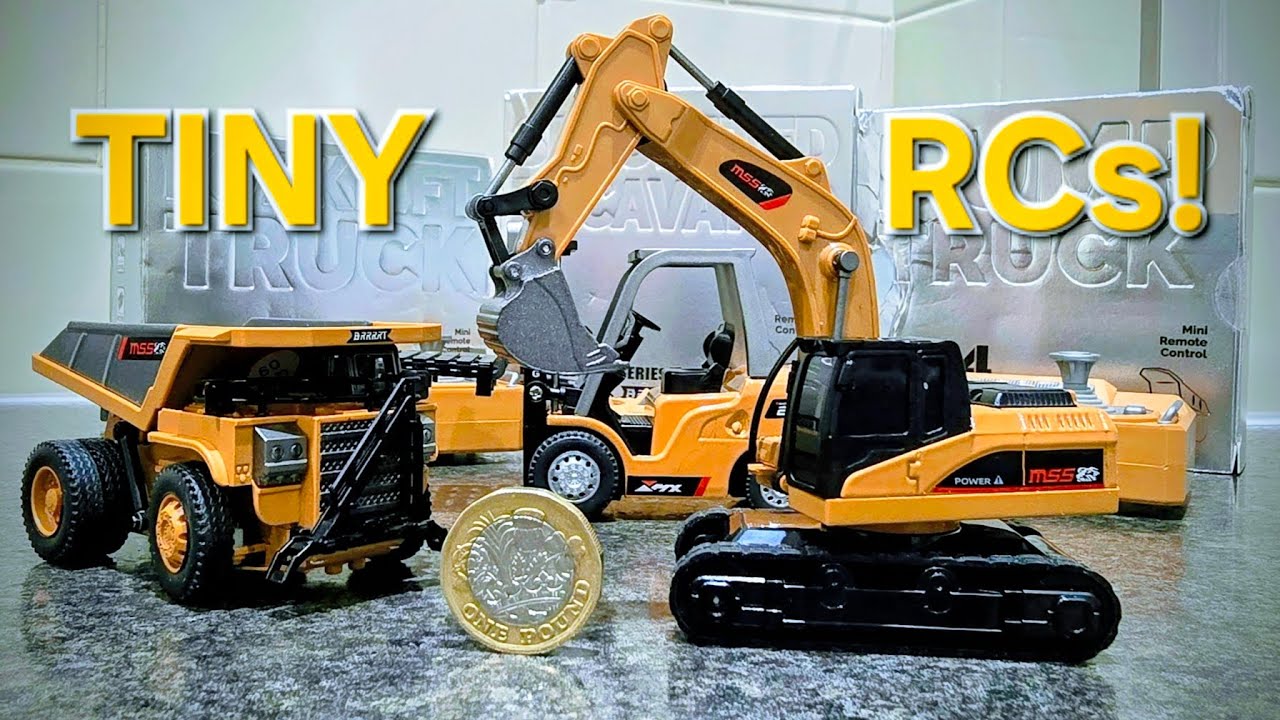 Do These CHEAP 1/64 RC Machines Actually Work? Excavator, Dump Truck & Forklift Test