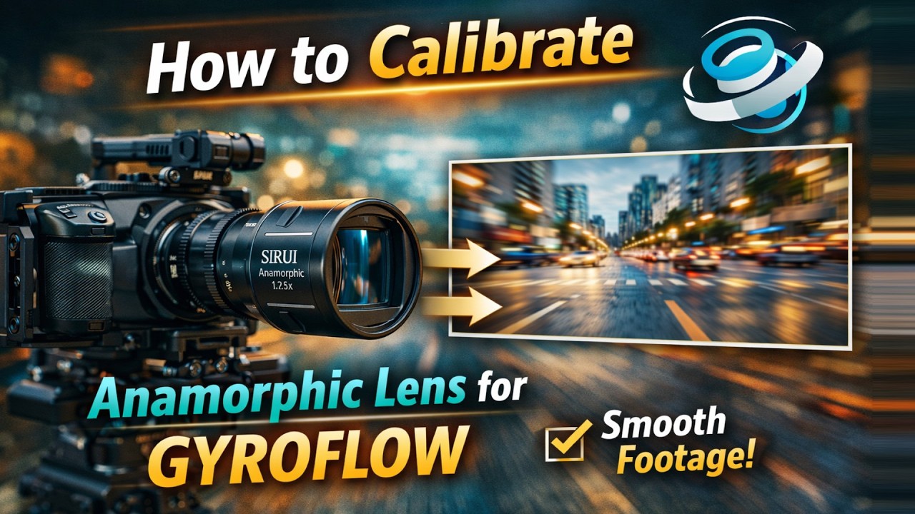 How to Calibrate an Anamorphic Lens for GyroFlow | Step-by-Step Stabilization Tutorial | BMPCC 4K