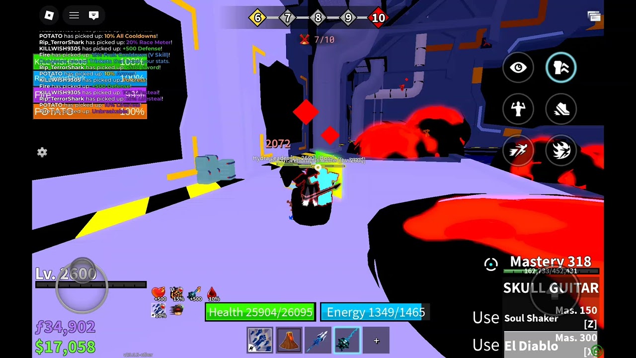 Doing dungeons for the first time in blox fruit 