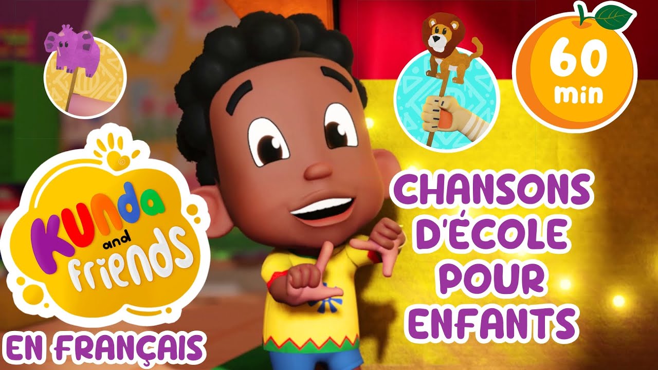 Chansons d’école pour enfants | Chansons éducatives pour tout-petits - Kunda et ses amis