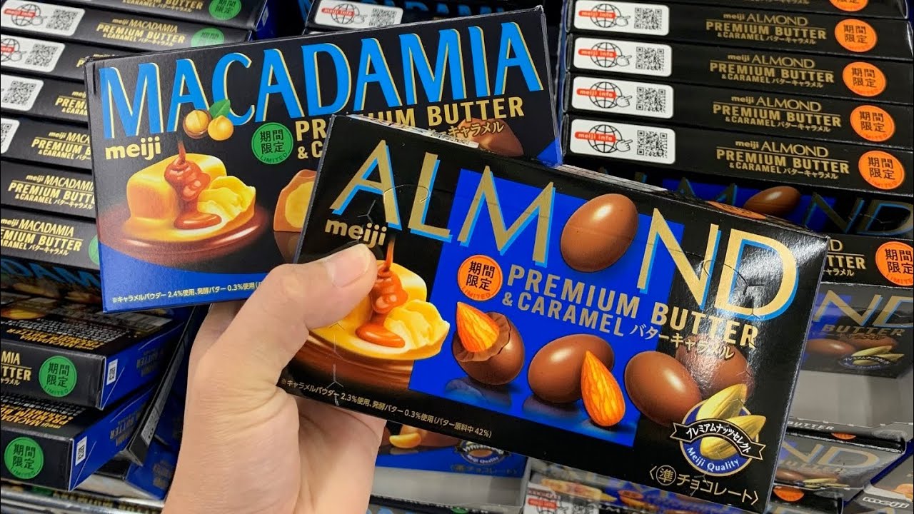 Meiji Chocolates Japan Limited Open Box Almond Macadamia Premium Butter & Caramel Taste Japanese