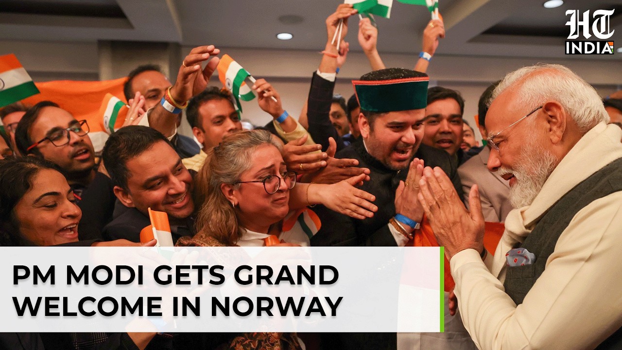PM Modi Greeted By PM Store At Oslo Airport, Welcomed By Indian Diaspora With Cultural Performances