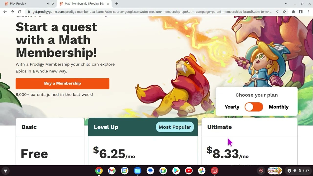 How to get a free prodigy membership!!! (NO MONEY NEEDED )!!!