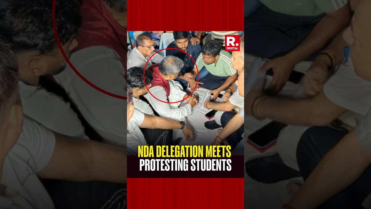 JPSC-JSSC Exam Row: NDA Leaders Led By State LoP Babulal Marandi Listen to Student Demands