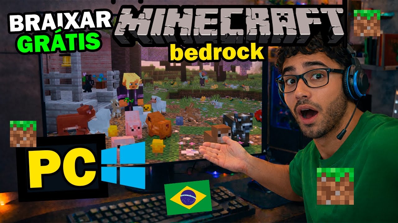 ✅ COMO BAIXAR MINECRAFT BEDROCK GRÁTIS PARA PC 2026 MINECRAFT BEDROCK NO PC 2026