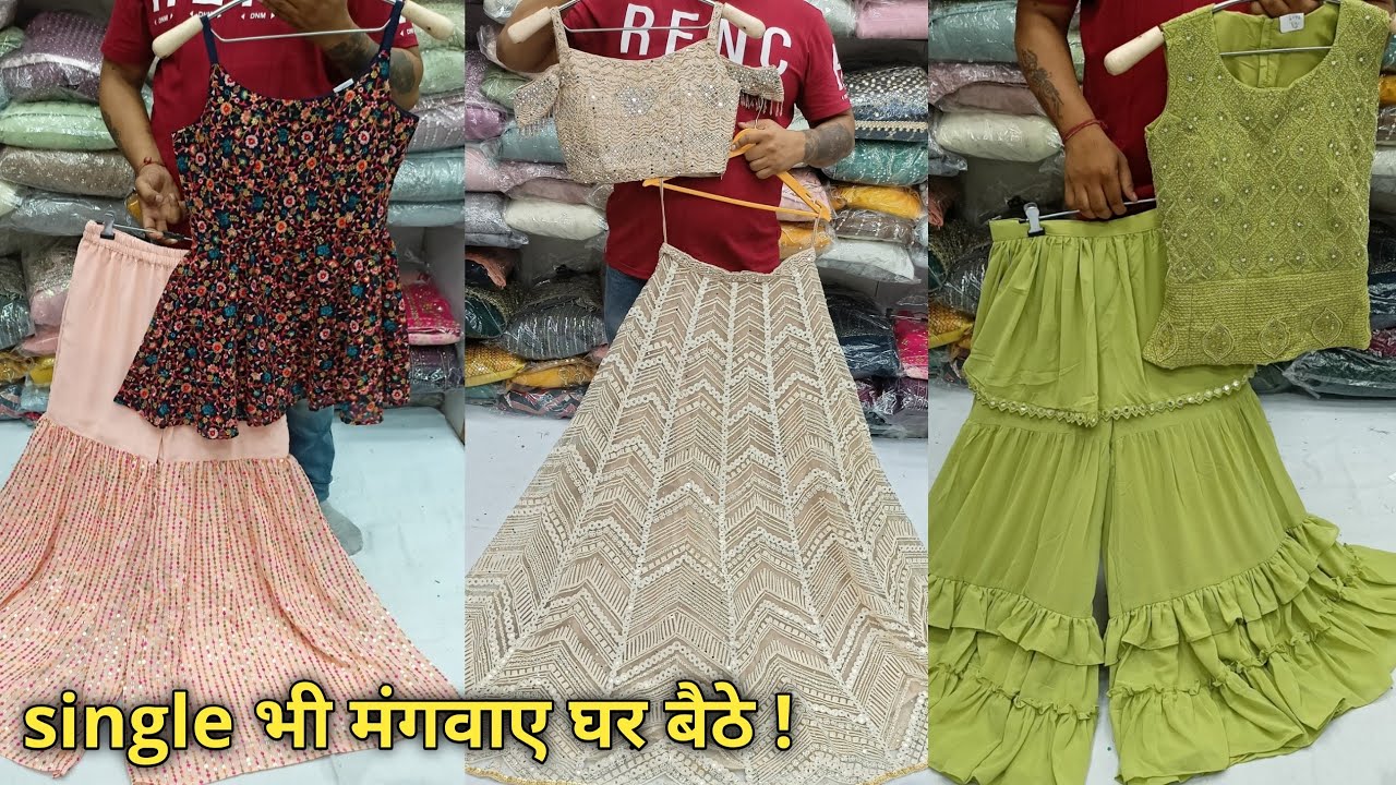 New Exclusive Different Shades with Multi Designs Crop Top Lehenga,Gown,Sharara,Indo Western,Peplum