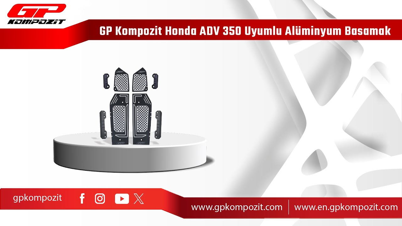 GP Kompozit Honda ADV 350 Uyumlu Alüminyum Basamak Montajı