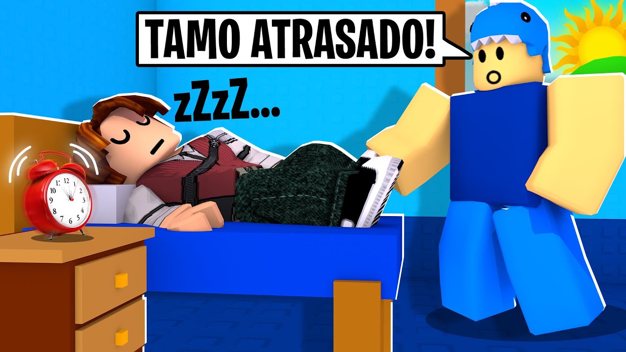 TÔ ATRASADO PRA ESCOLA!!! (Roblox Late to School • Parte 1)