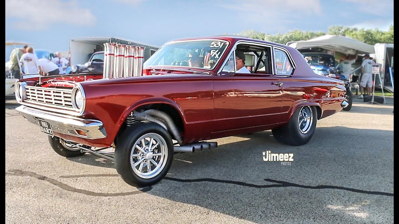 INJECTED HEMI A/FX GASSER! 10 SEC '65 DART!  MELTDOWN DRAGS NIGHT RACE '15!