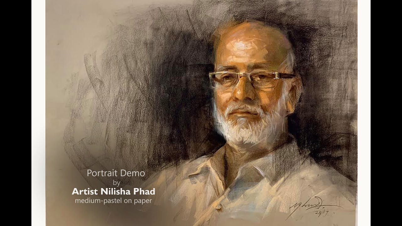Portrait Painting Demo | Dry Pastels | Artist Nilisha Phad | Leonardo Art Academy
