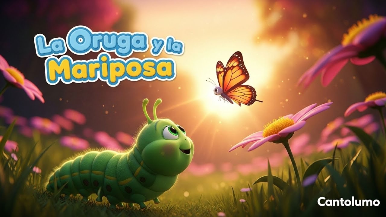 La Oruga y la Mariposa 🦋 | Canción alegre para niños – Cantolumo