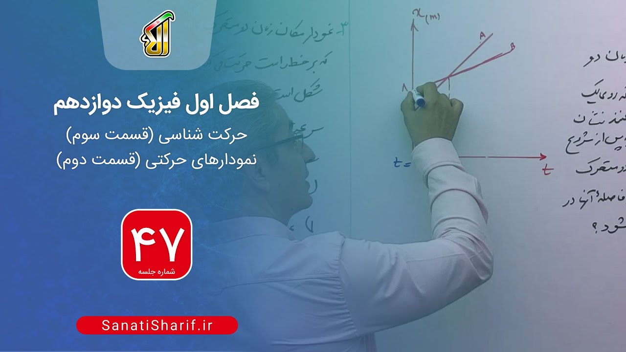 فیلم جلسه 47 - فصل اول فیزیک دوازدهم: حرکت شناسی (قسمت سوم)، نمودار حرکتی (قسمت دوم)