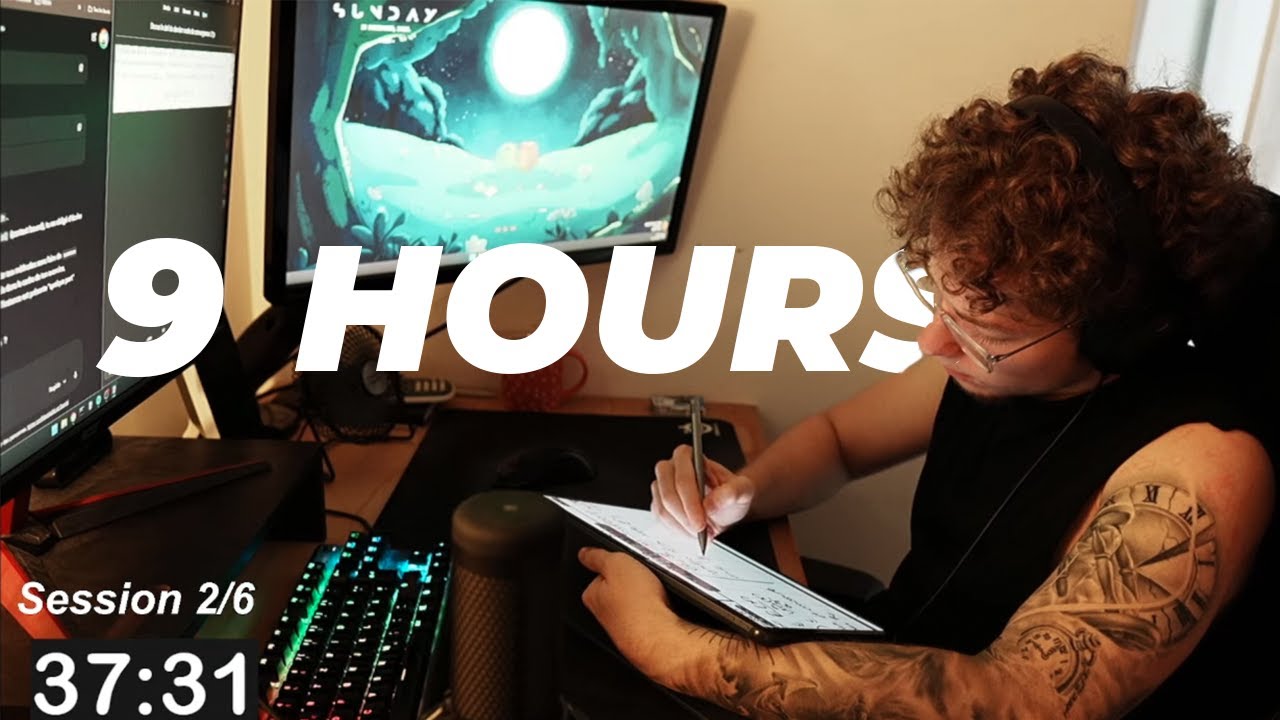 9-Hour  STUDY WITH ME LIVE 🔴| Pomodoro 50-10 | Ambient Relaxing Music