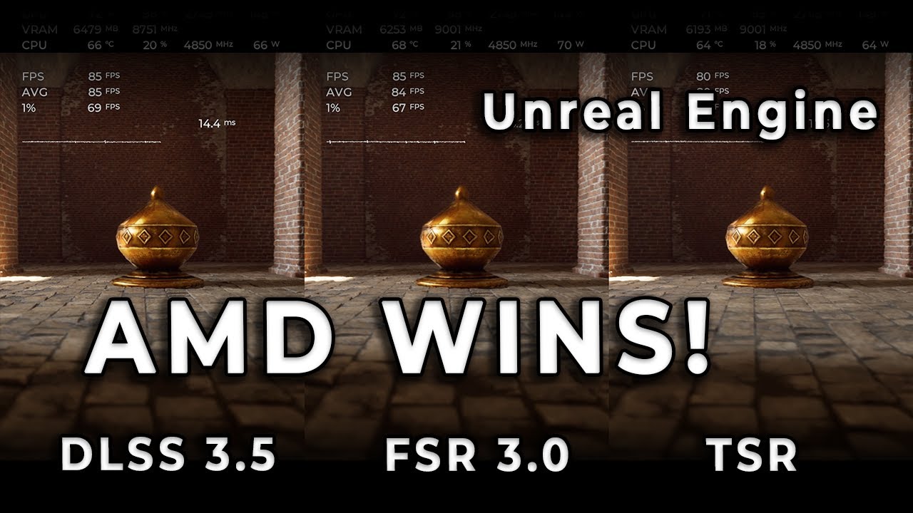 AMD wins Frame Generation! DLSS 3.5 vs FSR 3.0 vs TSR in Unreal Engine 5 GPU Benchmark