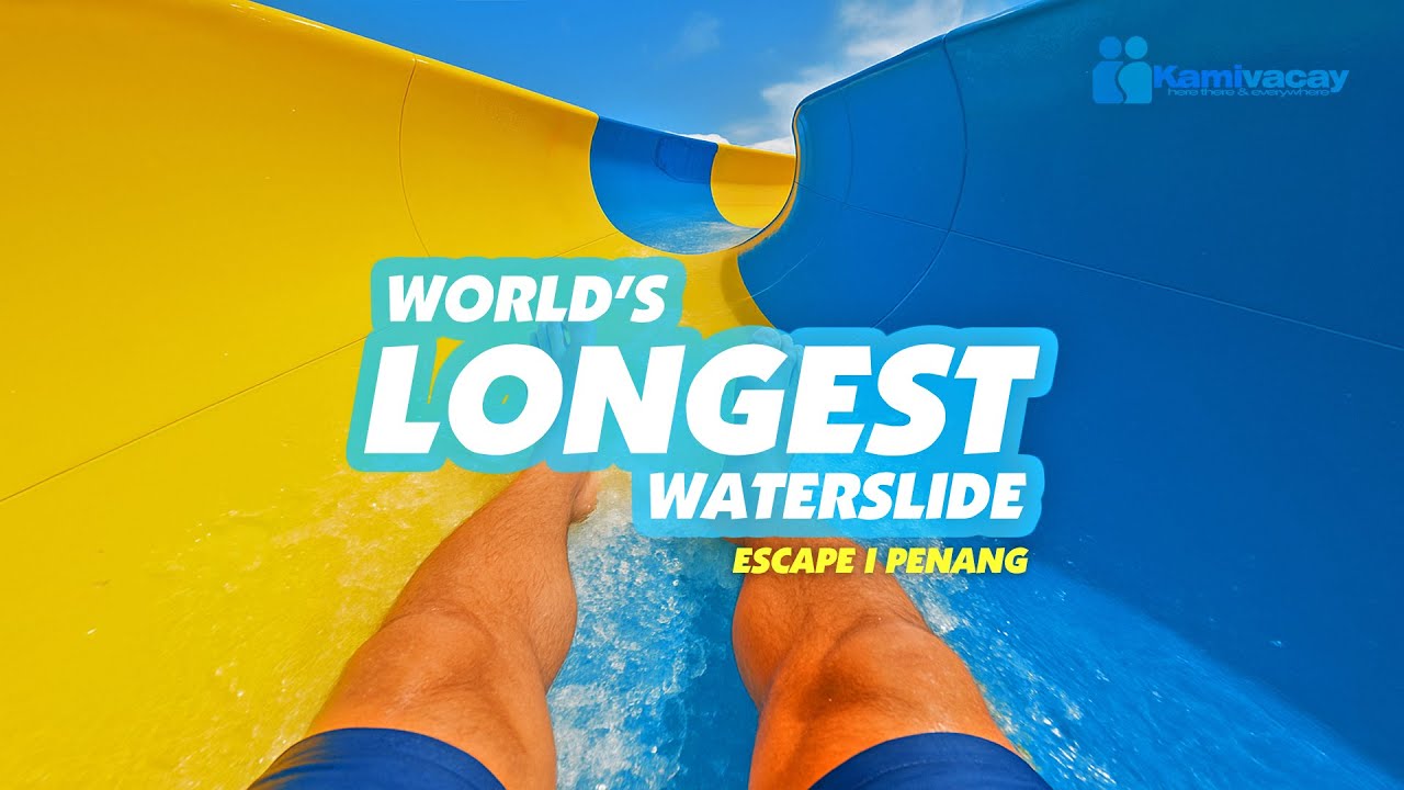 WORLD'S LONGEST WATERSLIDE (1,111M) | ESCAPE PENANG 🇲🇾 [4K]