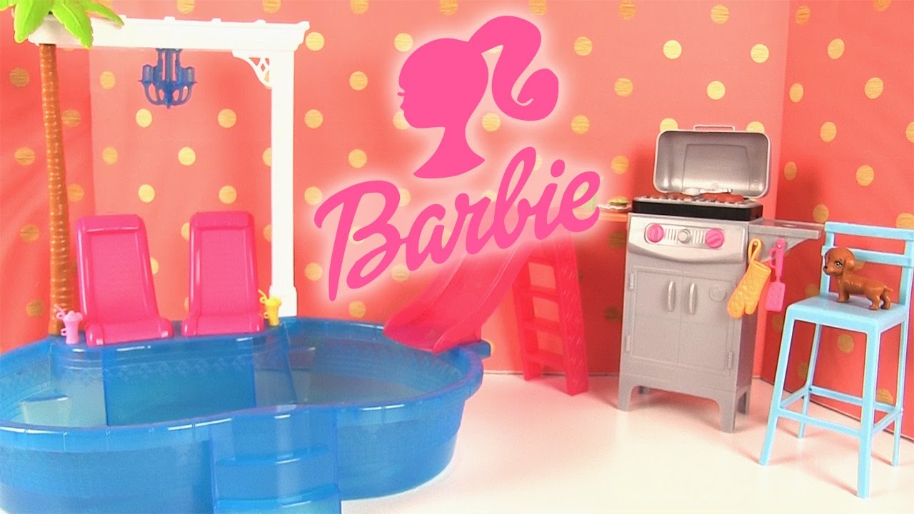 Barbie Barbecue et Piscine Glamour Meubles d'Ext&eacute;rieur