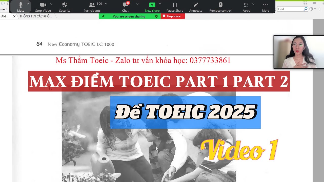 MAX ĐIỂM TOEIC LISTENING PART 1 PART 2 2025 || MS THẮM TOEIC (VIDEO SỐ 1)