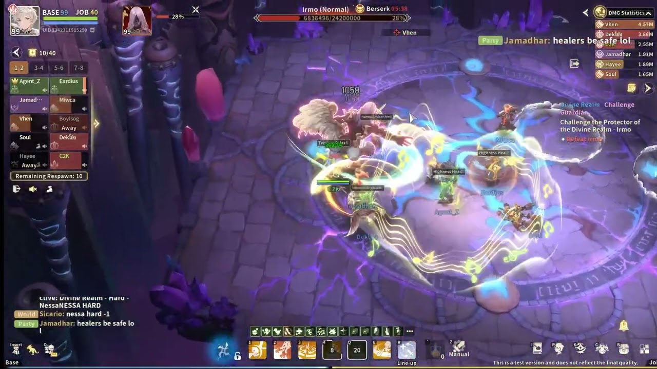 RAGNAROK ONLINE 3 (IRMO DUNGEON - Normal) TEST RUN