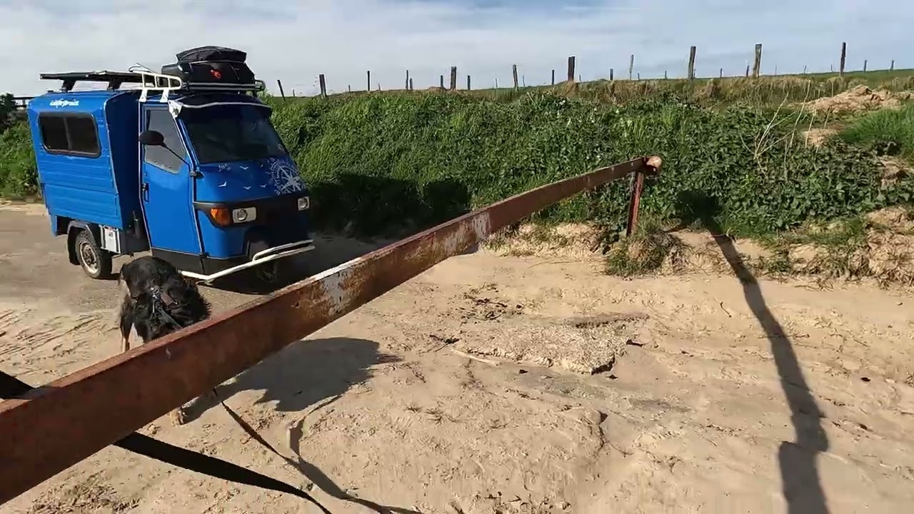 Mit der Ape 50 ALLEIN in die Normandie, Frankreich, Minicamping. Abenteuer.