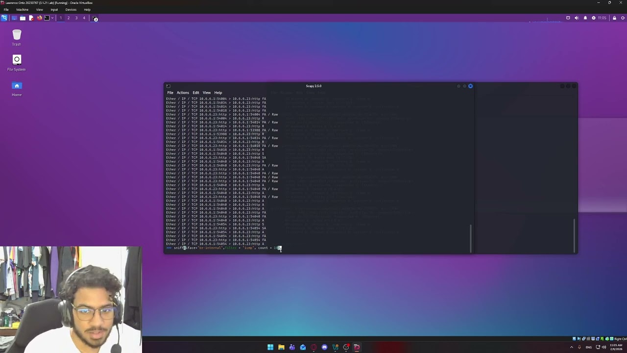 3.2.9 Lab - Crear paquetes con Scapy