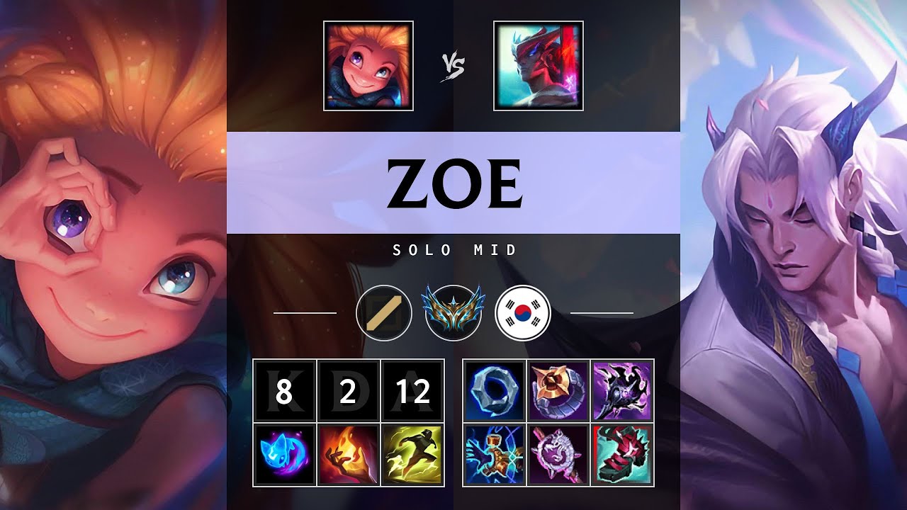 Zoe Mid vs Yone - KR Challenger Patch 25.21