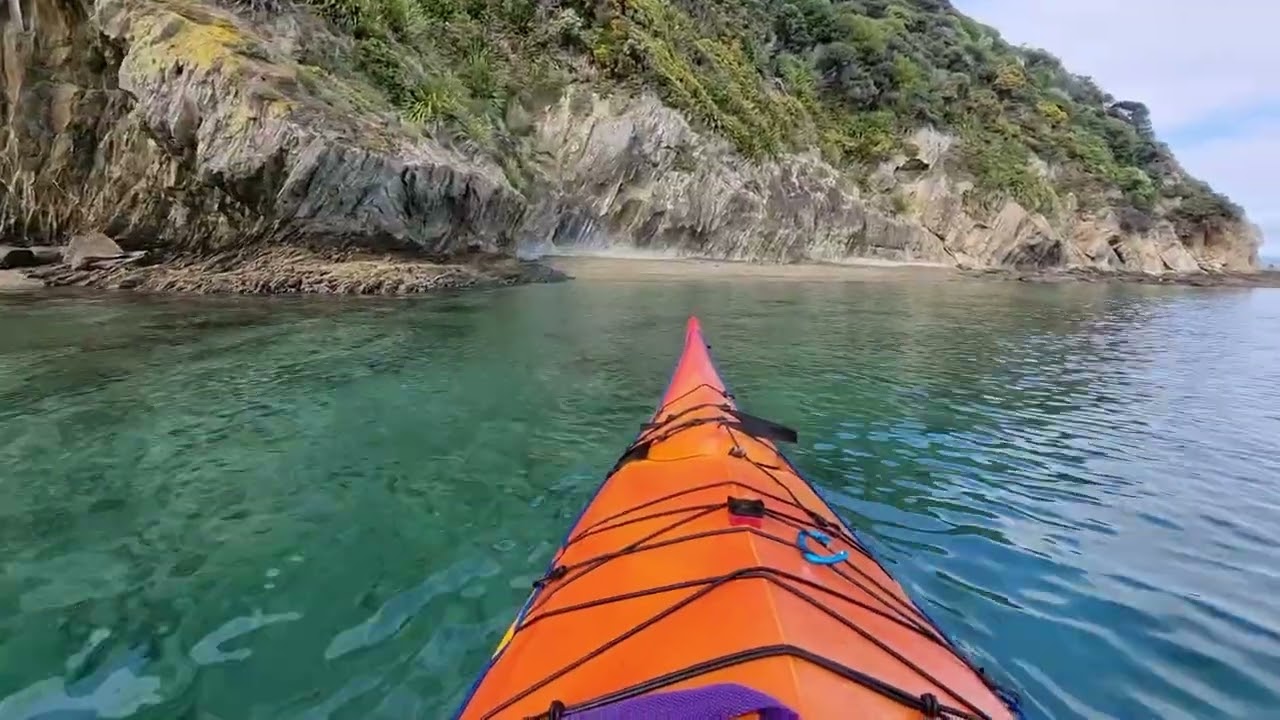 Morning kayak paddle to Arapaoa Island in the Marlborough sounds