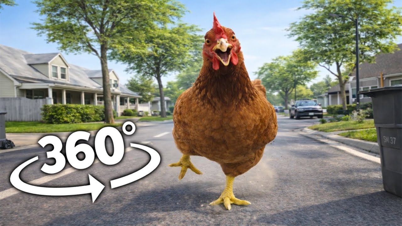 GIANT CHICKEN CHICKEN HUNTS YOU! 360° POV