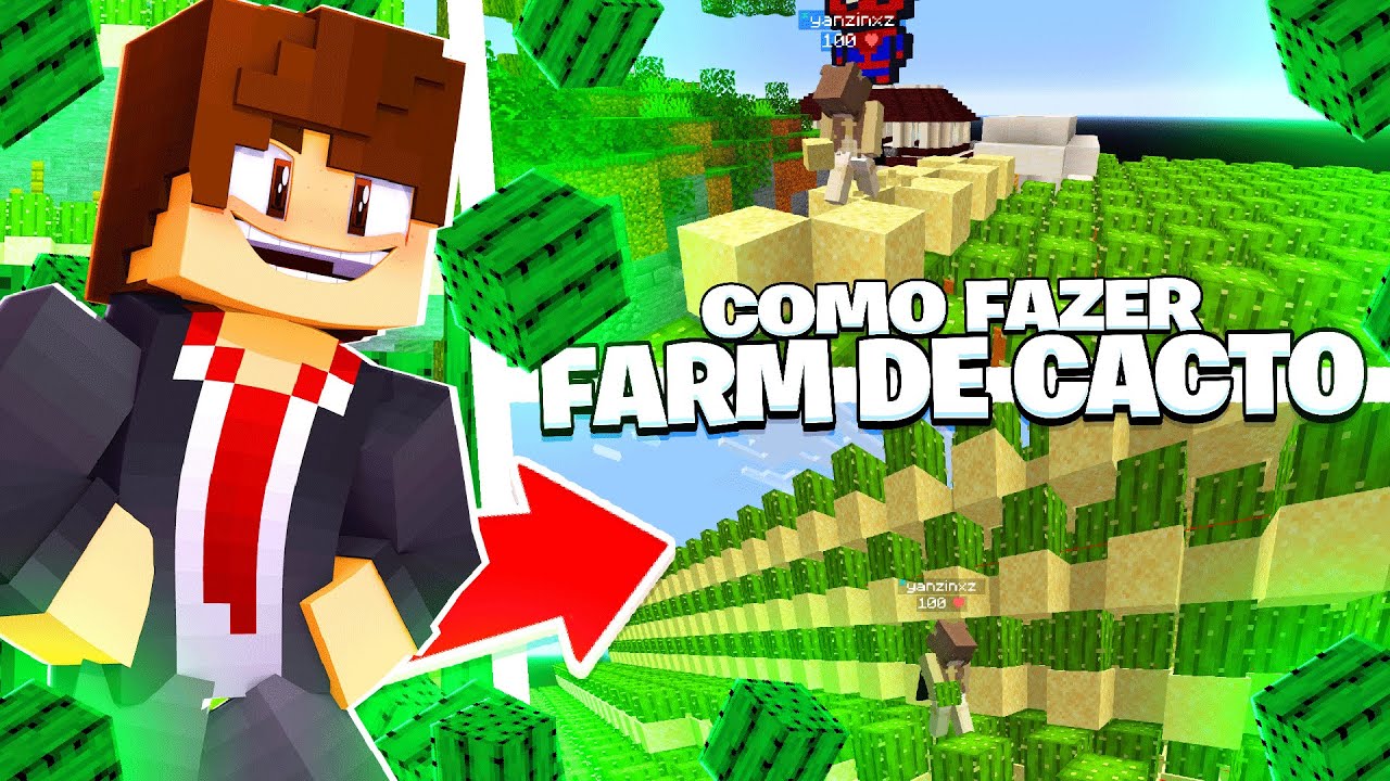 Como fazer FARM de CACTO autom&aacute;tica em Servidor de Minecraft