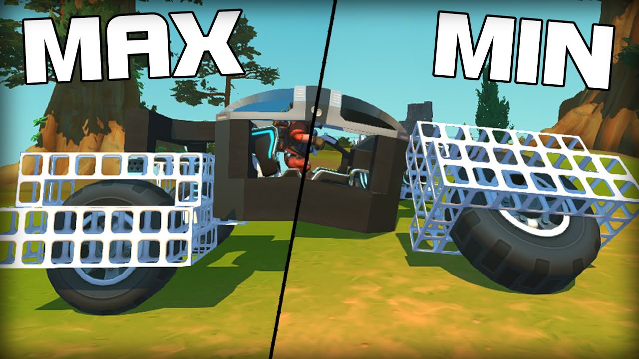 Racing Vehicles on ALL Physics from MAX to MIN! (Scrap Mechanic Gameplay)