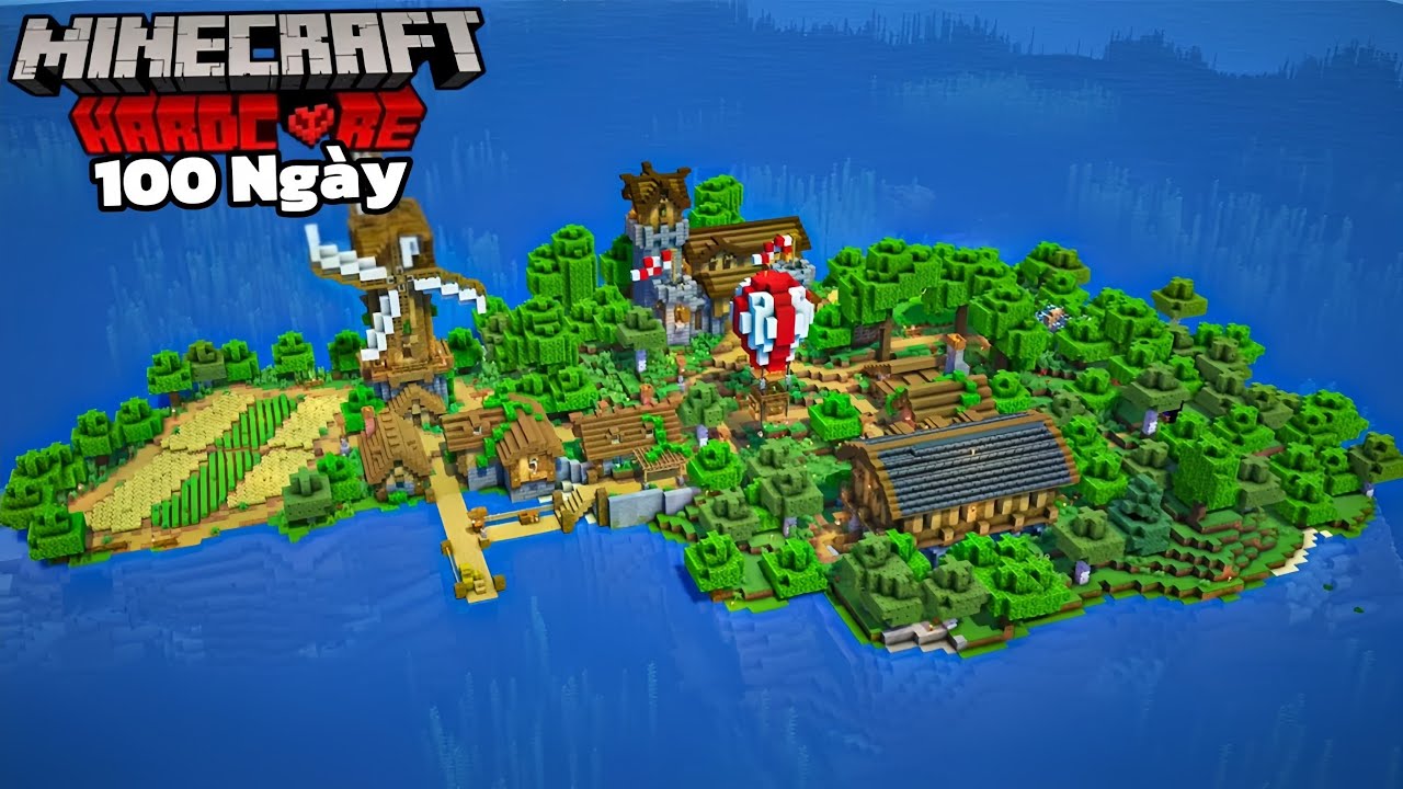 100 Ngày Trên Một Hòn Đảo Trong Minecraft Hardcord!!