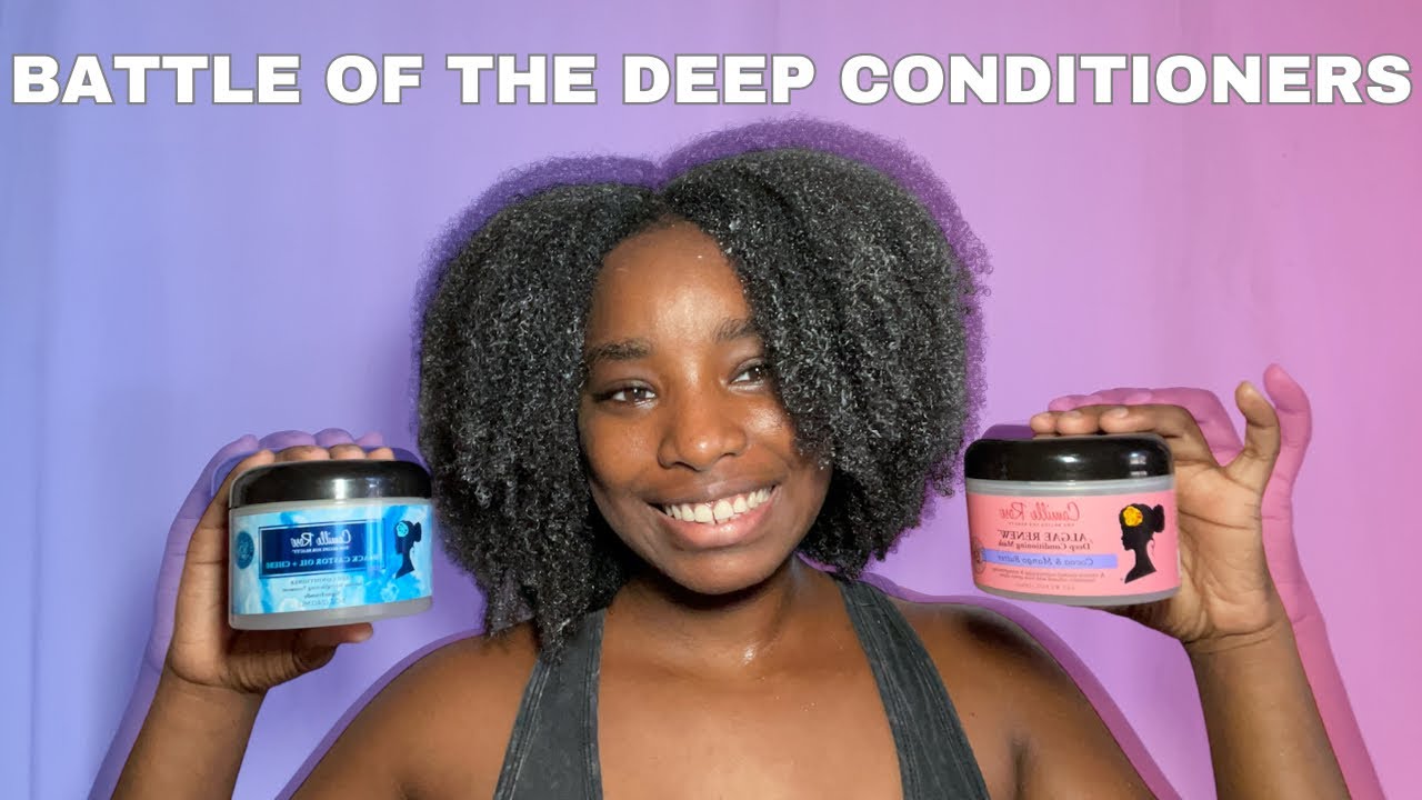 Battle of the Camille Rose Deep Conditioners 🌹| Algae Renew vs Black Castor Oil + Chebe & Review!