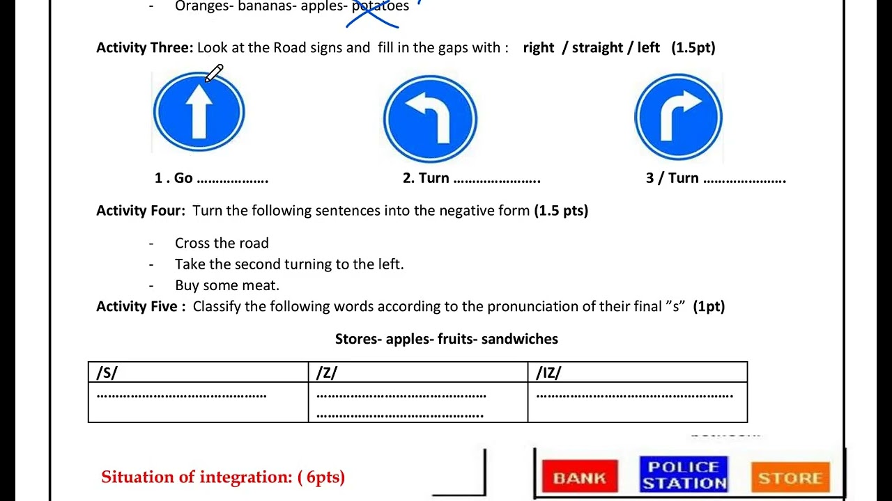 اختبار الفصل الثاني في اللغة الانجليزية سنة ثانية متوسط